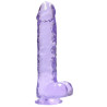 Real Rock Crystal Gode Crystal Clear 19 x 4.5cm Violet